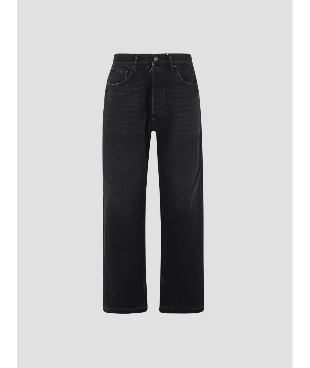 MAISON MARGIELA Черные хлопковые прямые джинсы, фото 4