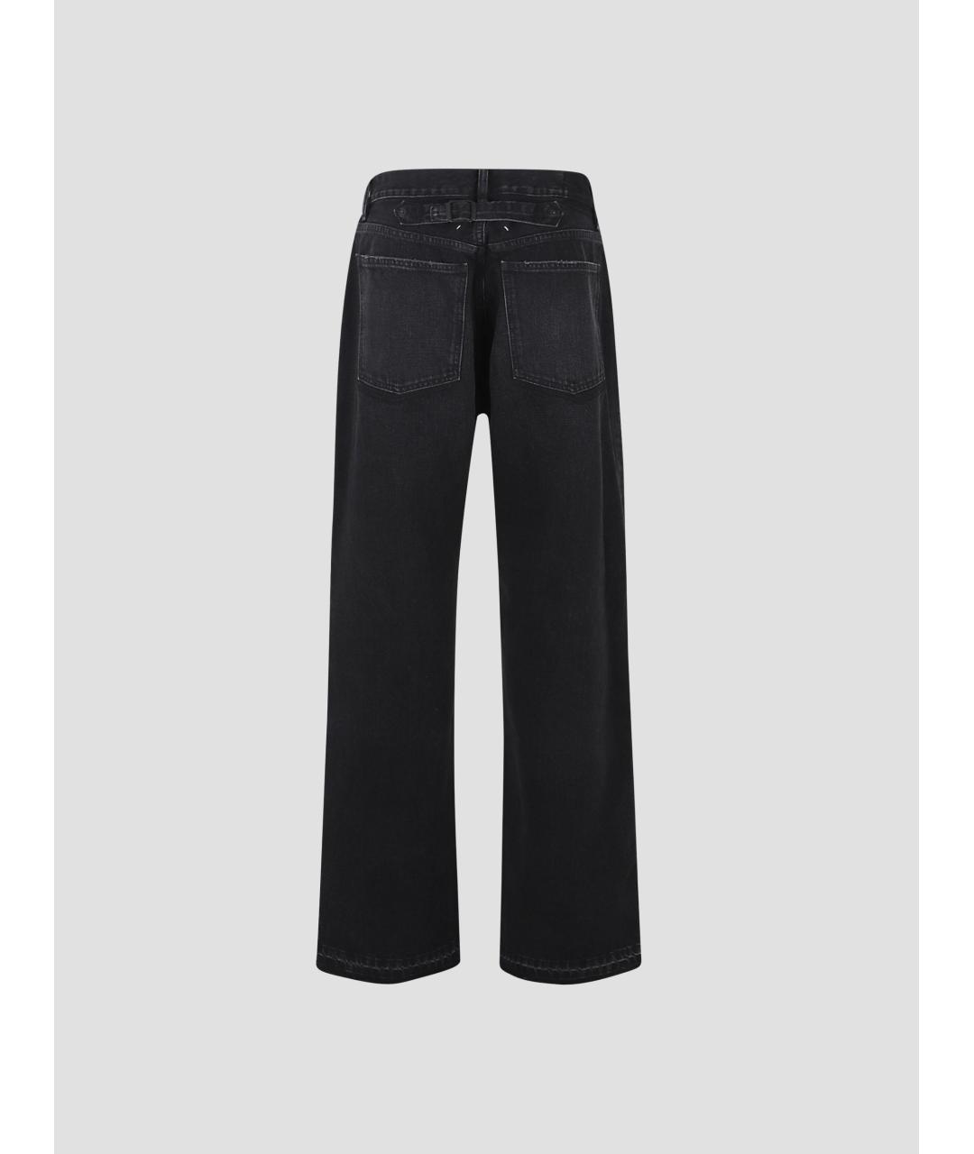 MAISON MARGIELA Черные хлопковые прямые джинсы, фото 2