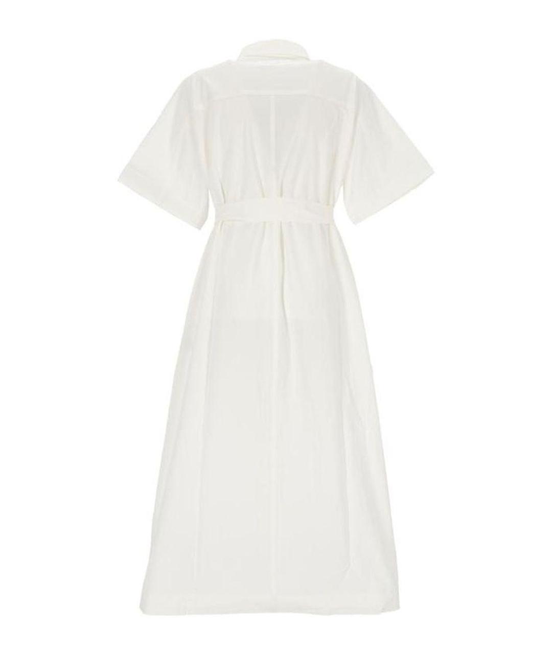 MAISON KITSUNE Белое полиэстеровое повседневное платье, фото 2