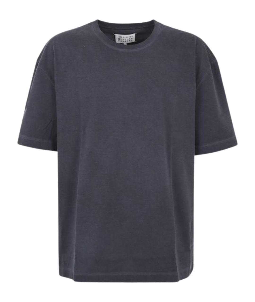 MAISON MARGIELA Антрацитовая хлопковая футболка, фото 1