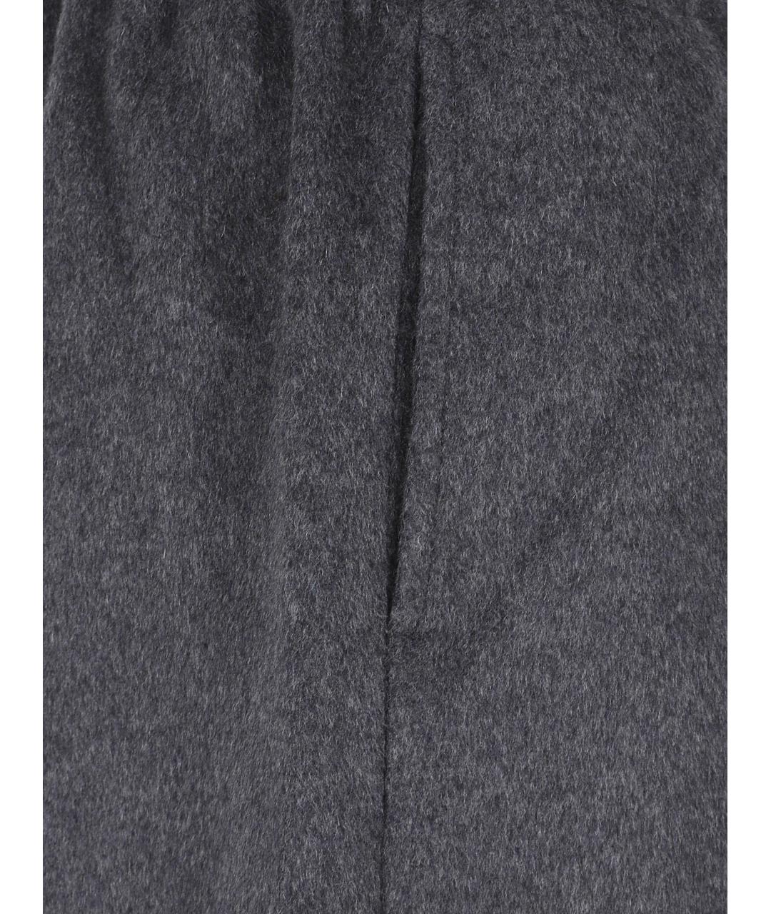 THE FRANKIE SHOP Серые шерстяные спортивные брюки и шорты, фото 3