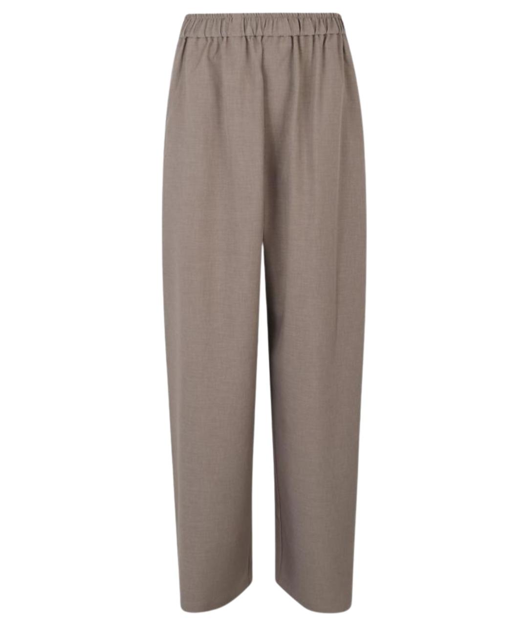 THE FRANKIE SHOP Бежевые полиэстеровые прямые брюки, фото 1