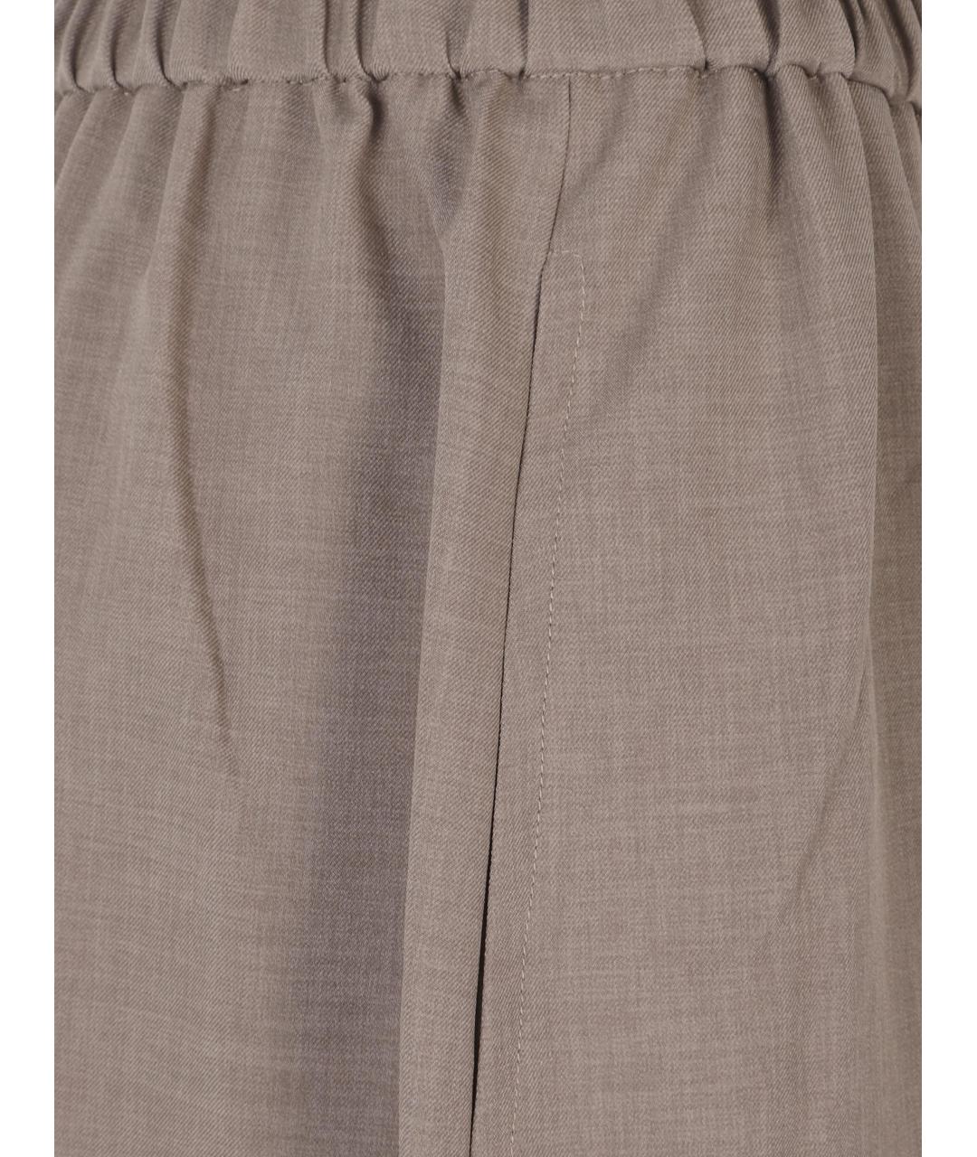 THE FRANKIE SHOP Бежевые полиэстеровые прямые брюки, фото 3
