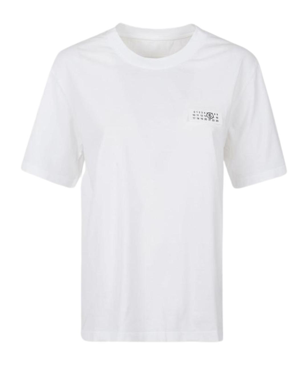 MM6 MAISON MARGIELA Белая хлопковая футболка, фото 1