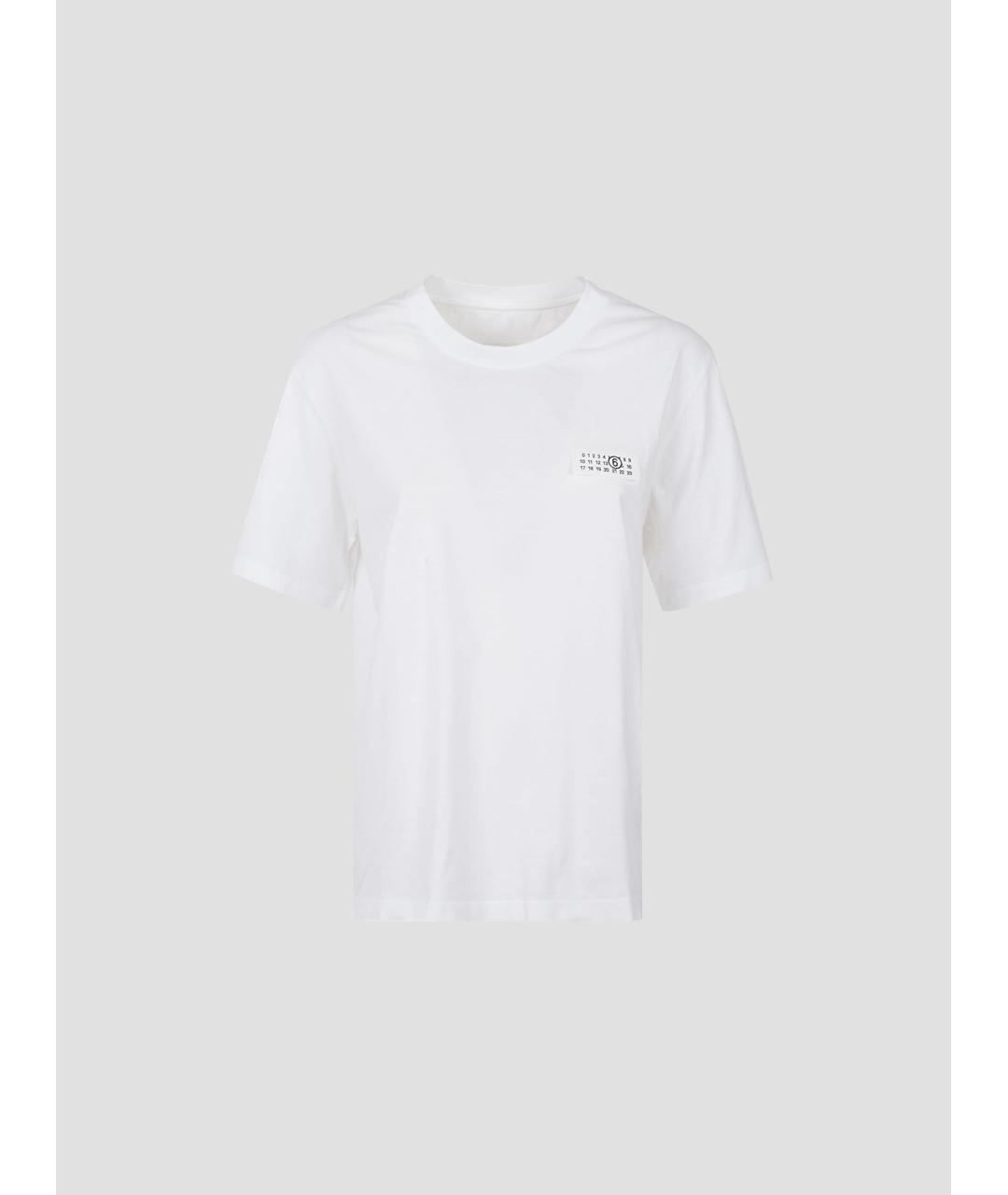 MM6 MAISON MARGIELA Белая хлопковая футболка, фото 4