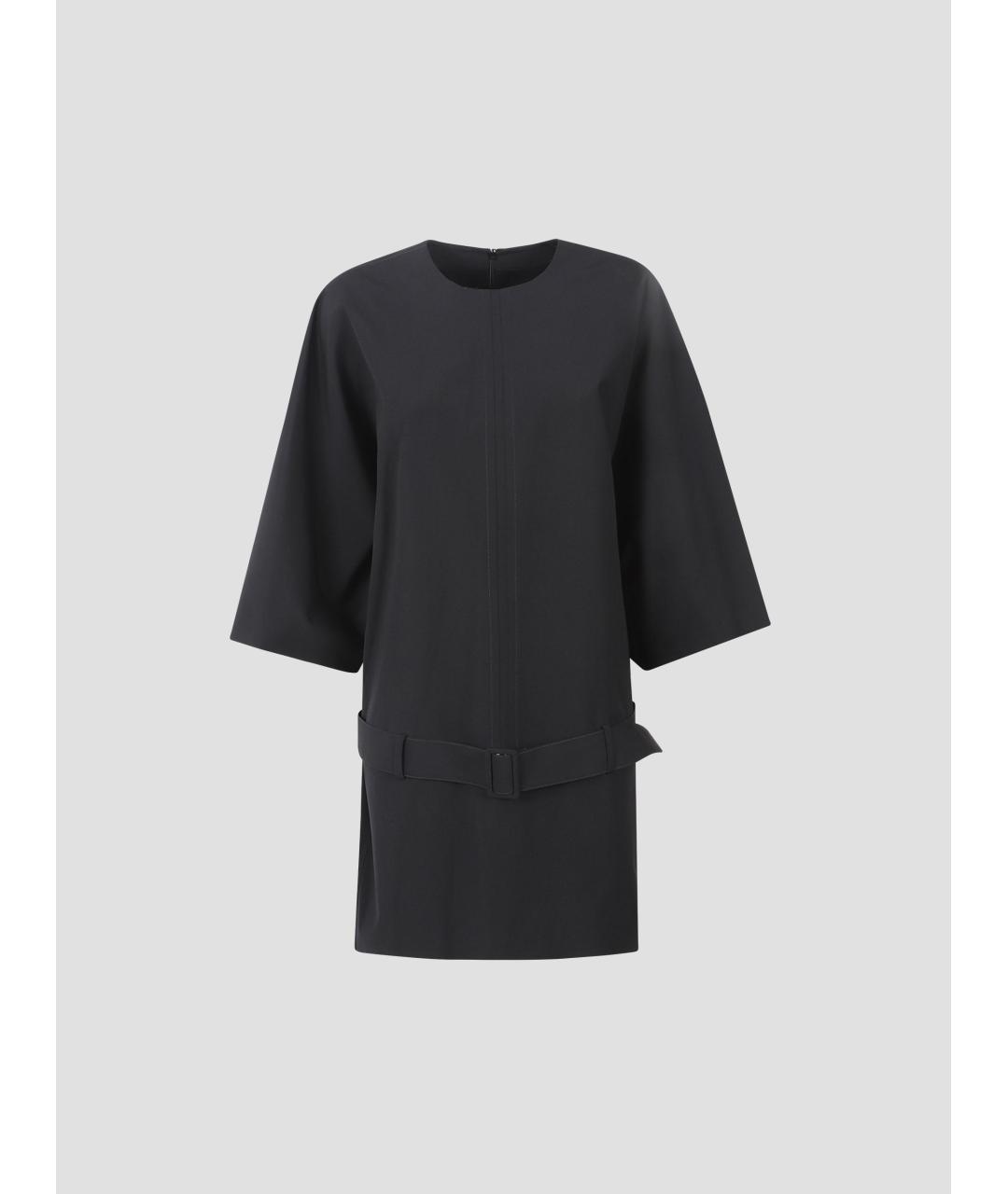 MM6 MAISON MARGIELA Черное шерстяное повседневное платье, фото 4