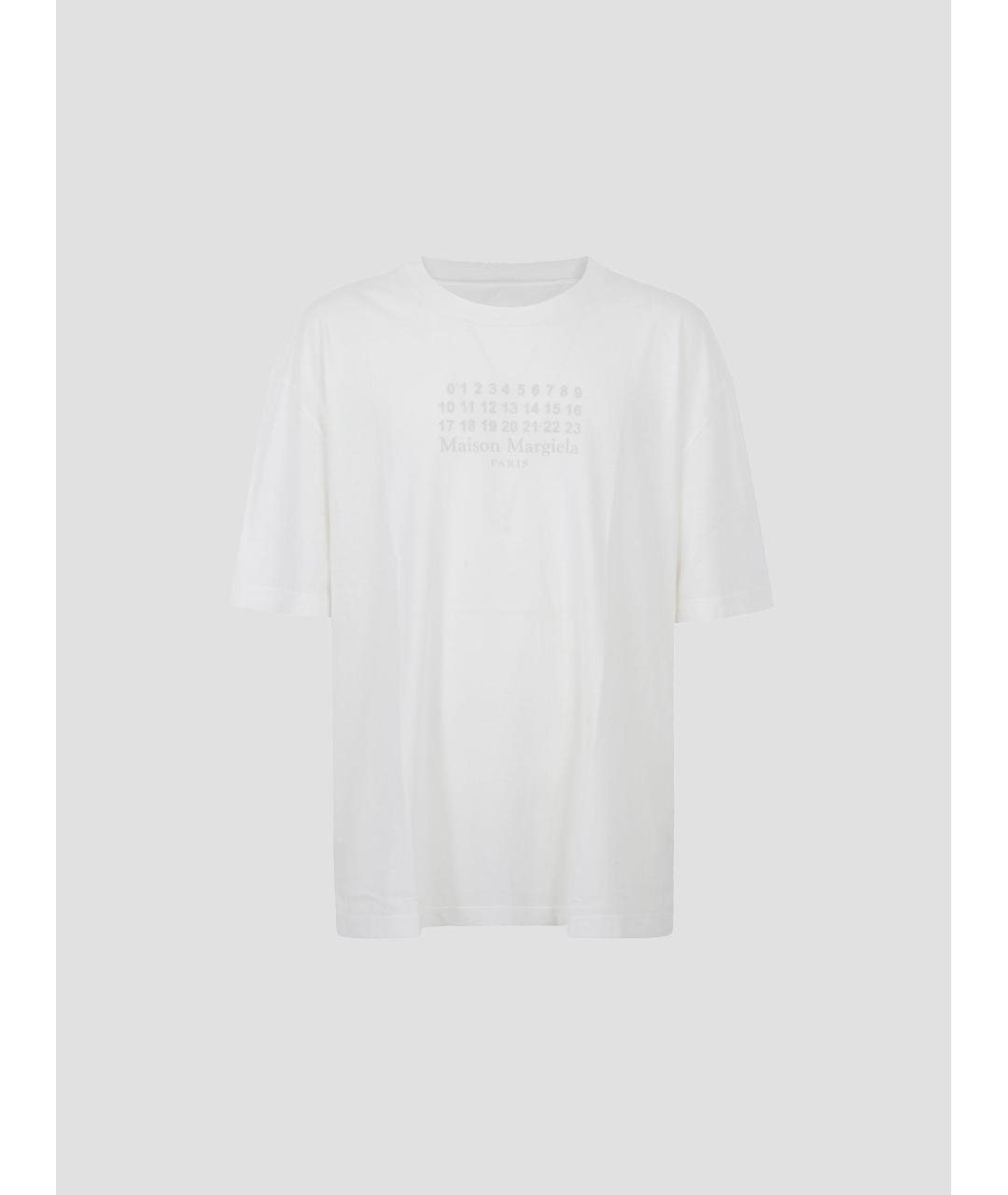 MAISON MARGIELA Белая хлопковая футболка, фото 4