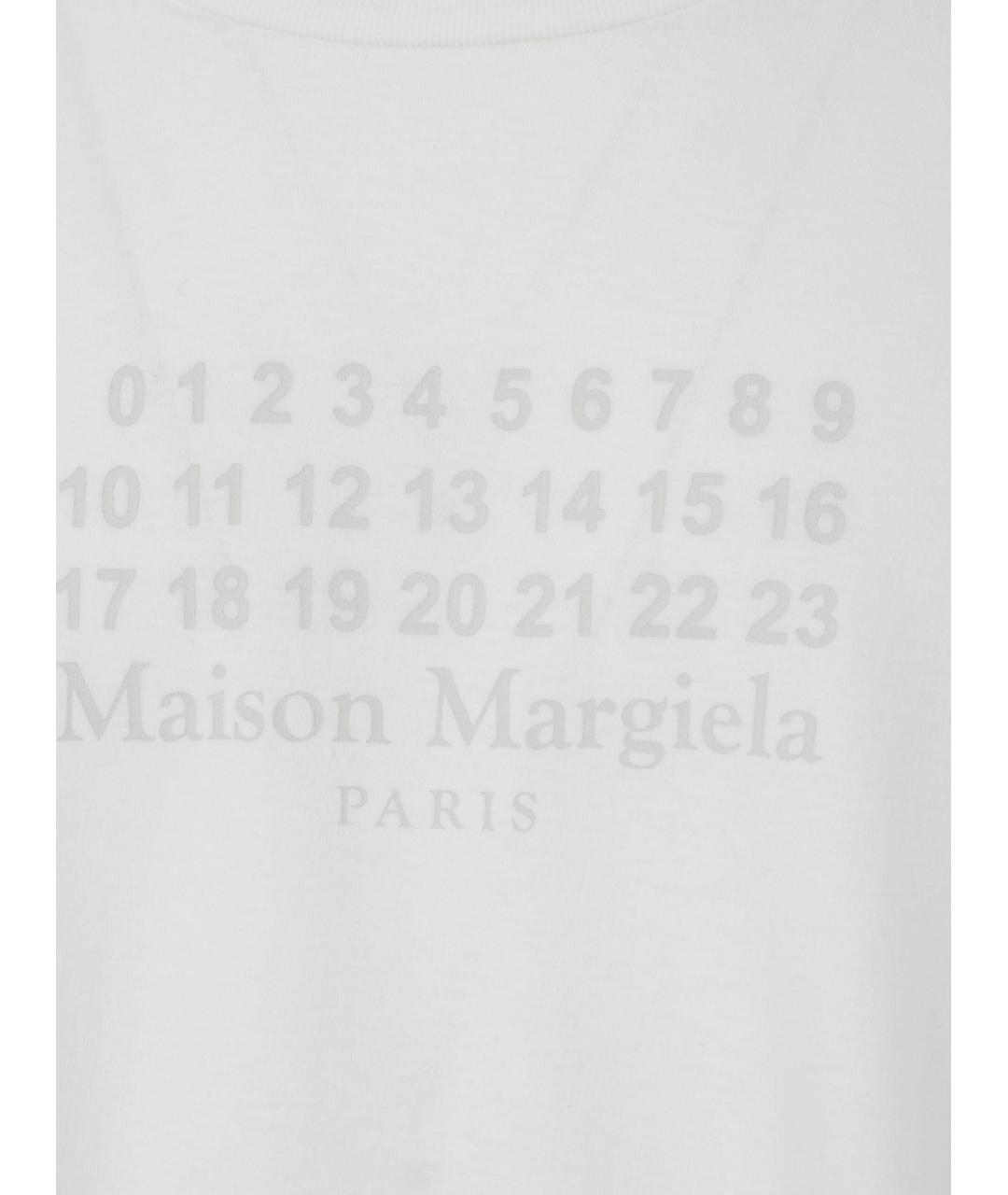 MAISON MARGIELA Белая хлопковая футболка, фото 3