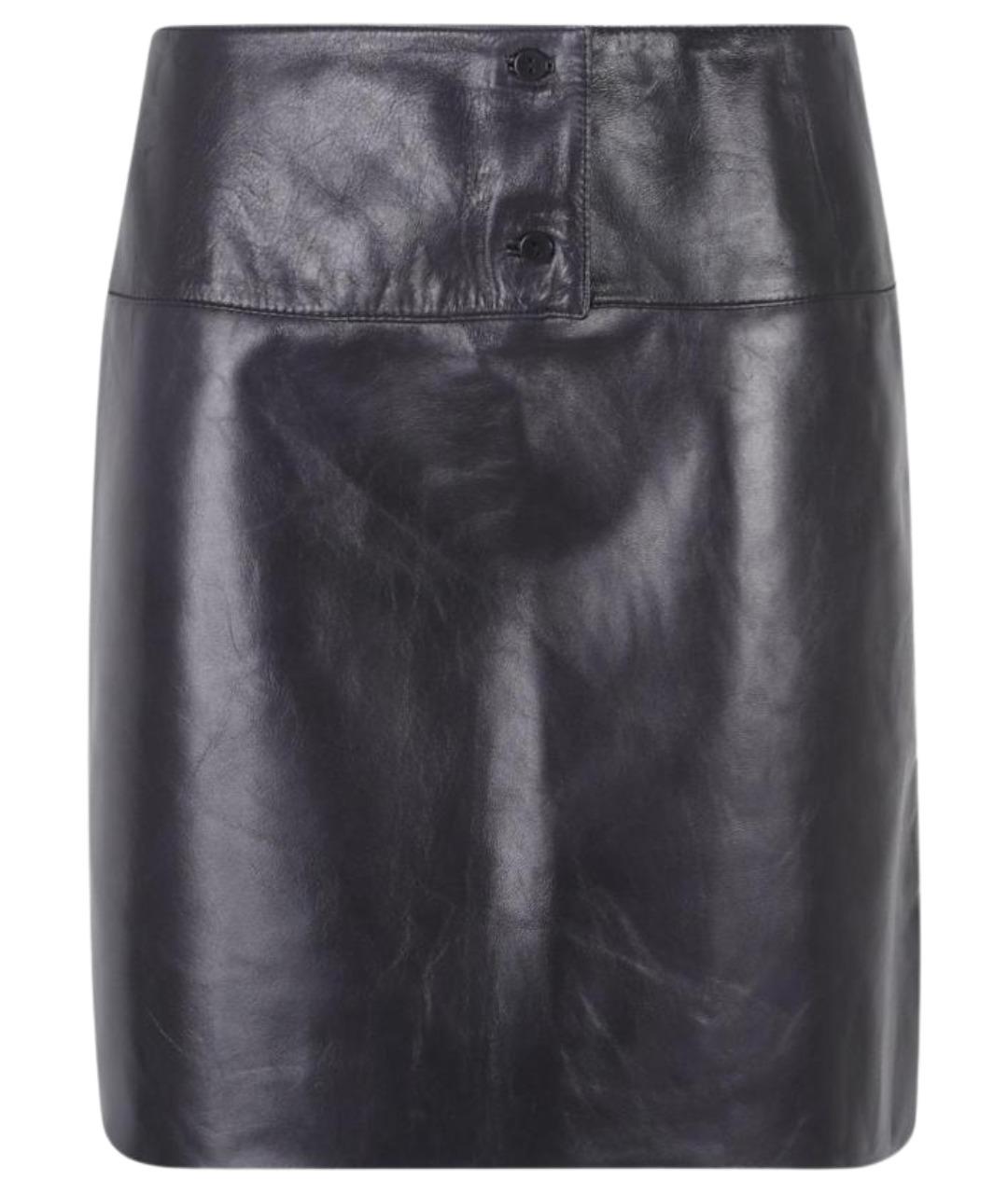 PALOMA WOOL Серая кожаная юбка миди, фото 1