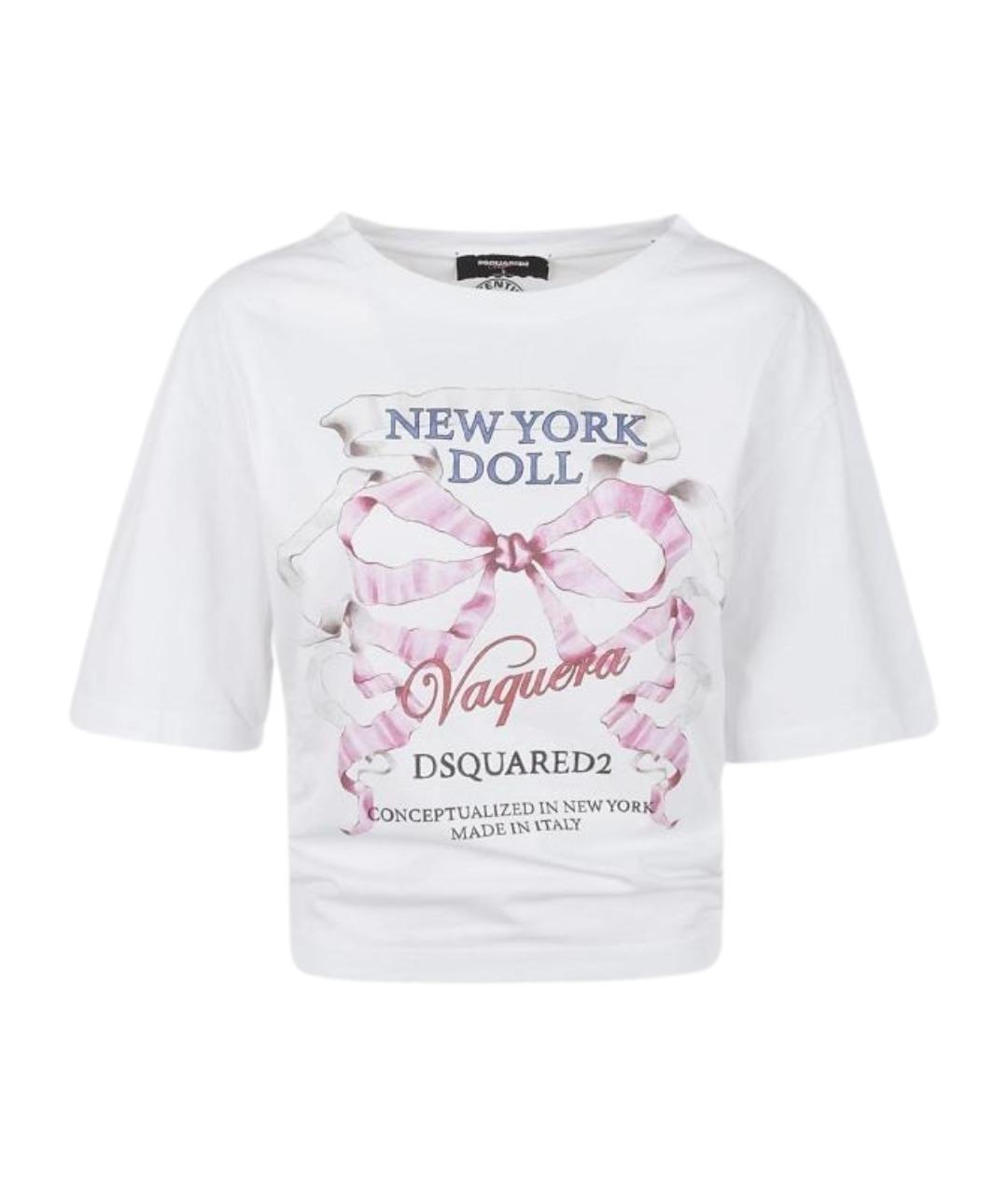 DSQUARED2 Белая хлопковая футболка, фото 1