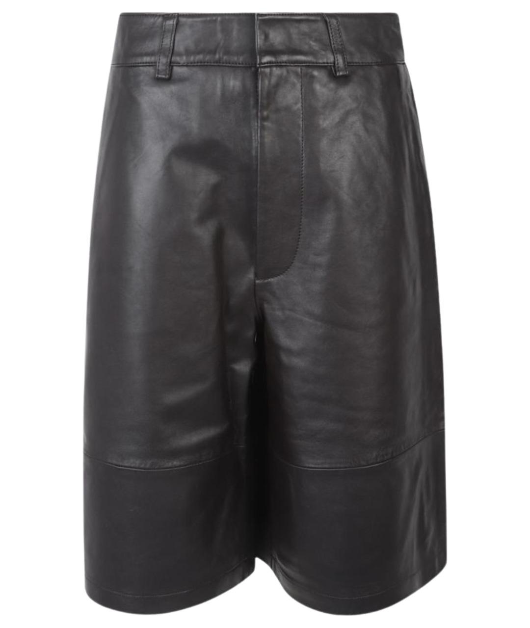 THE FRANKIE SHOP Коричневые кожаные шорты, фото 1