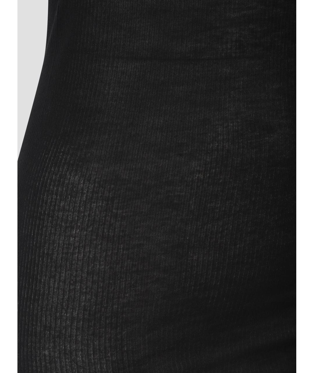 RICK OWENS Черная вискозная майка, фото 3