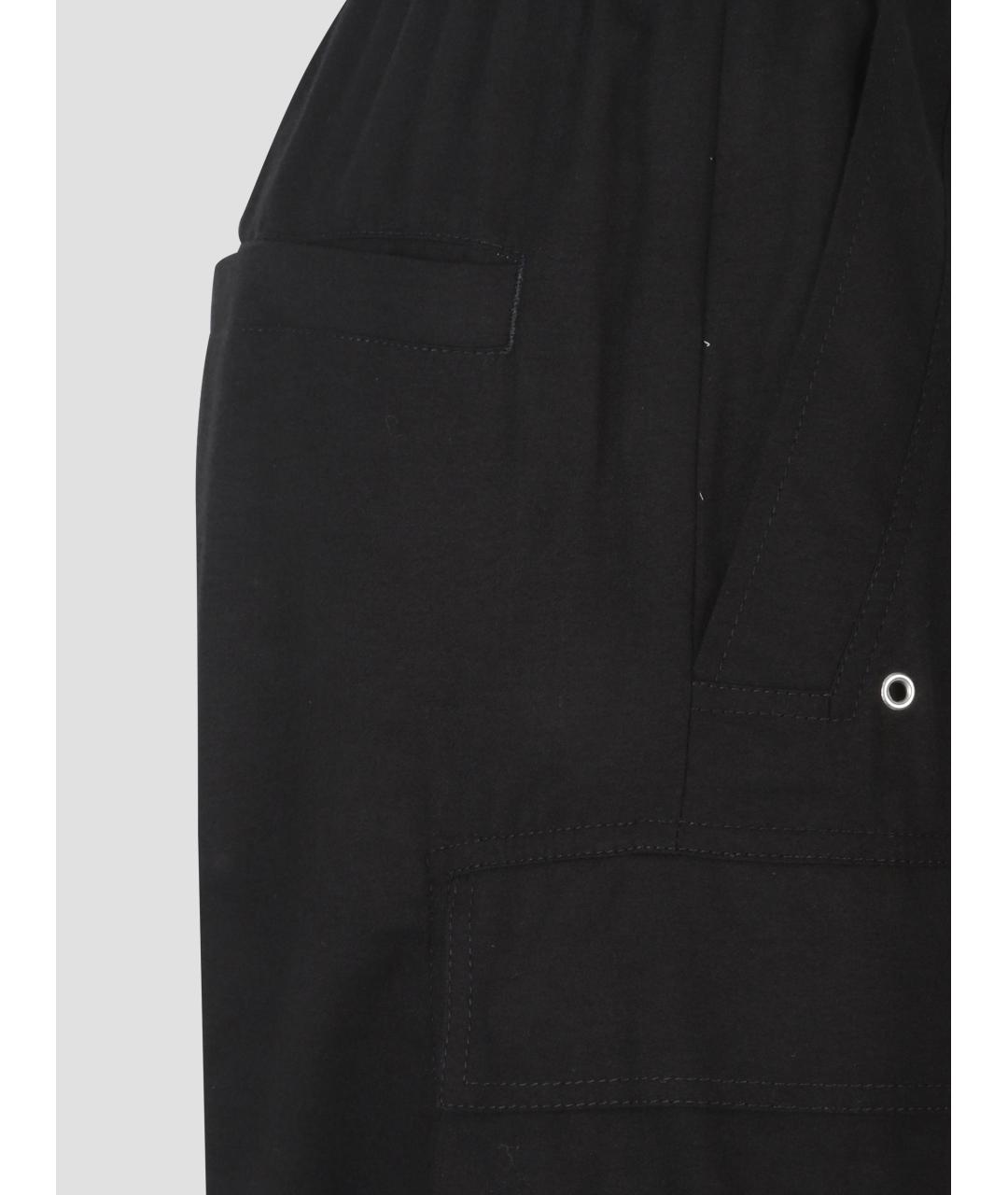 RICK OWENS Черные вискозные прямые брюки, фото 3