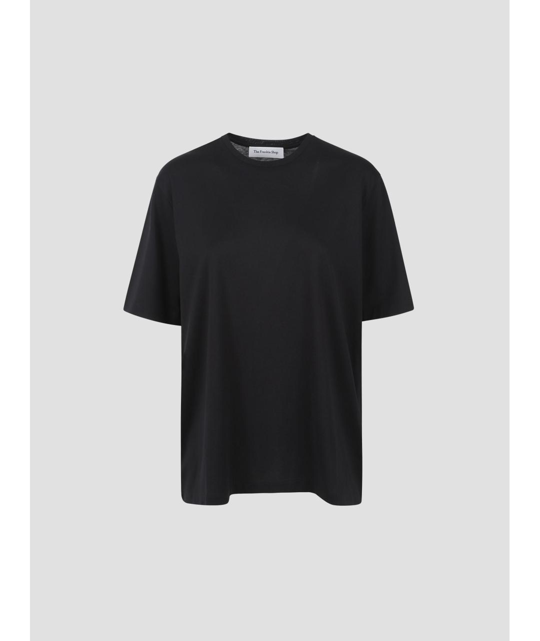 THE FRANKIE SHOP Черная хлопковая футболка, фото 4