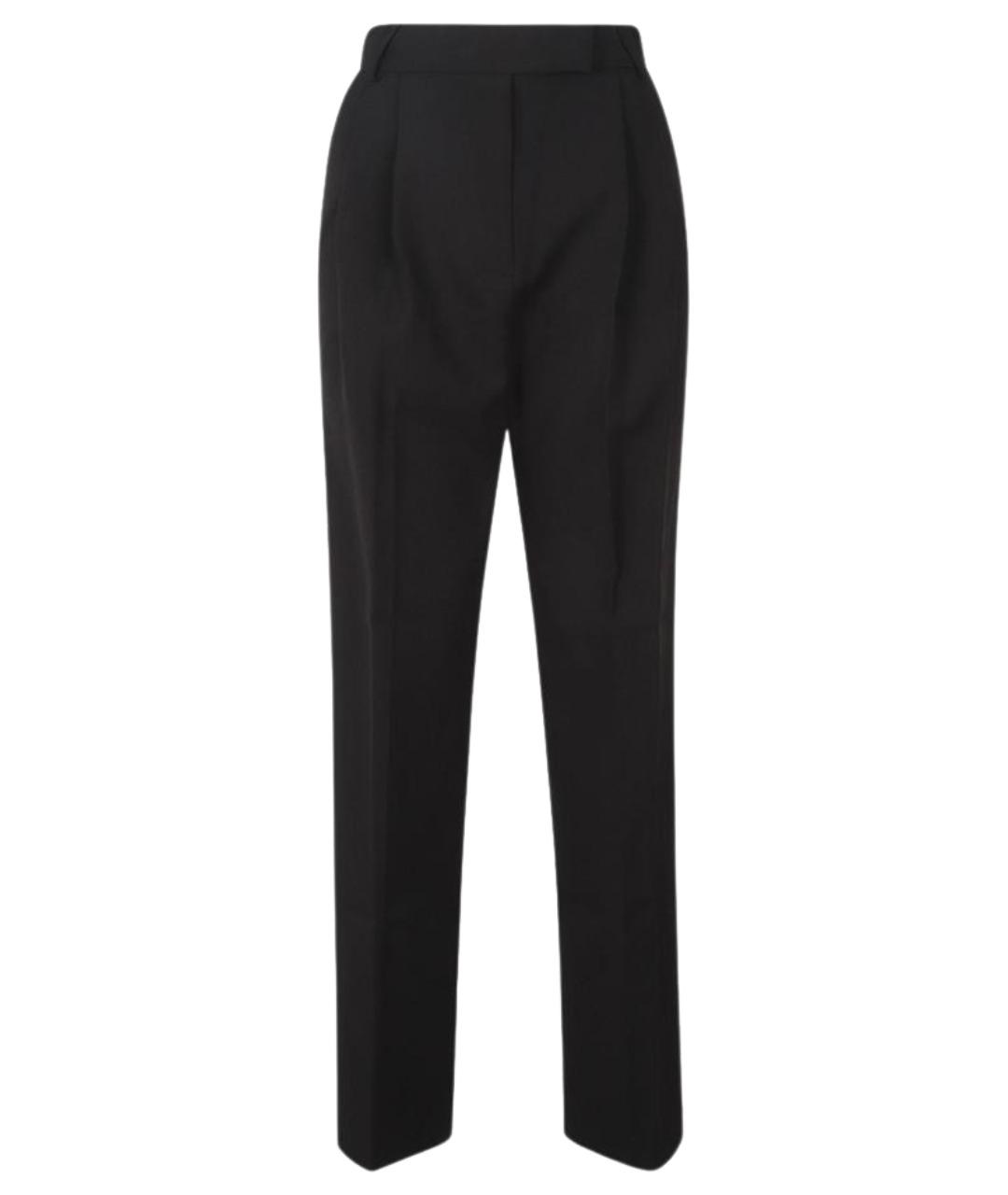 THE FRANKIE SHOP Черные полиэстеровые прямые брюки, фото 1