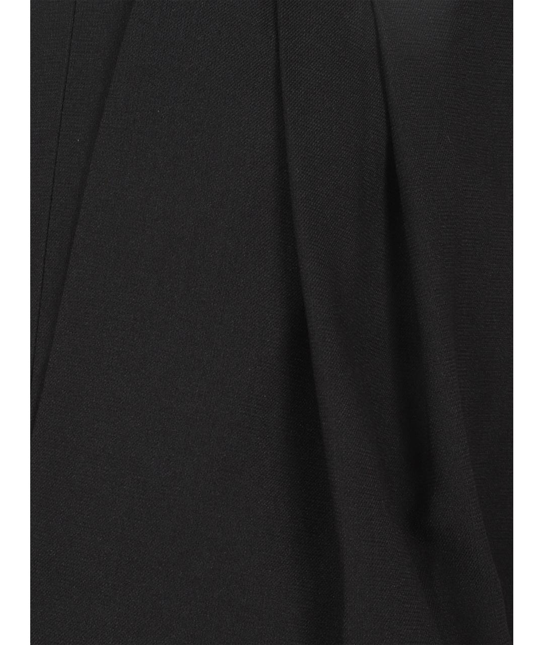 THE FRANKIE SHOP Черные полиэстеровые прямые брюки, фото 3