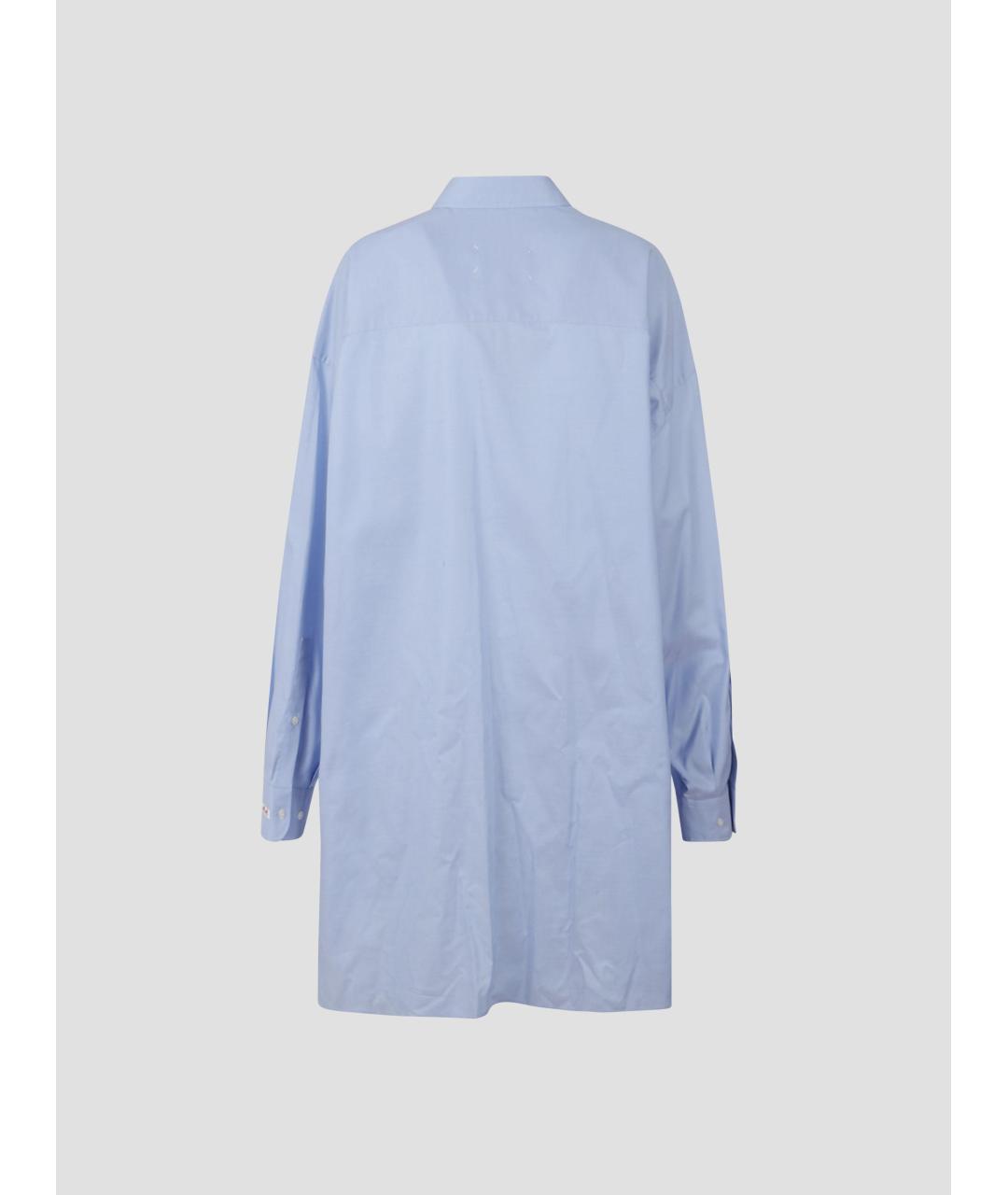 MAISON MARGIELA Голубая хлопковая рубашка, фото 2