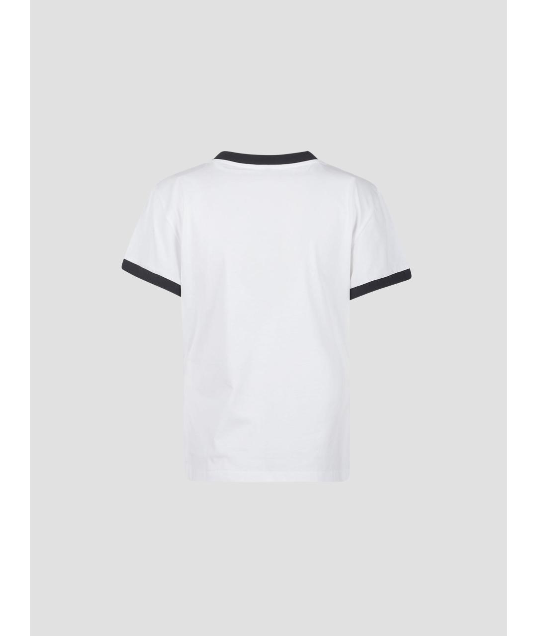 GANNI Белая хлопковая футболка, фото 2