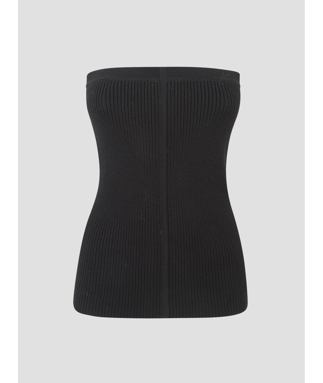 RICK OWENS Черная шерстяная майка, фото 4