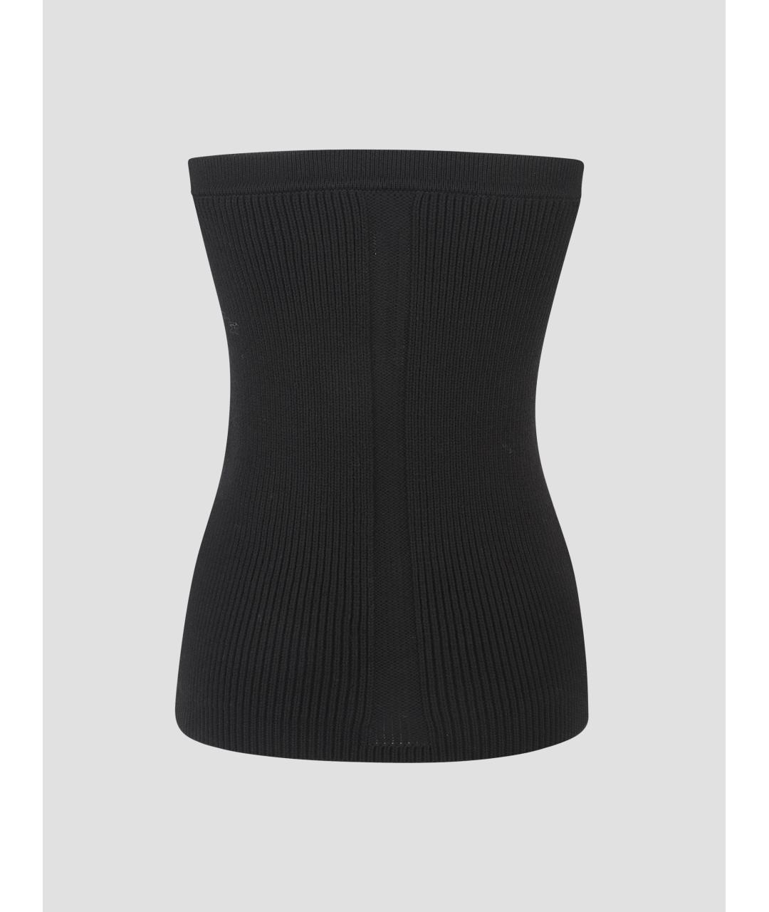 RICK OWENS Черная шерстяная майка, фото 2