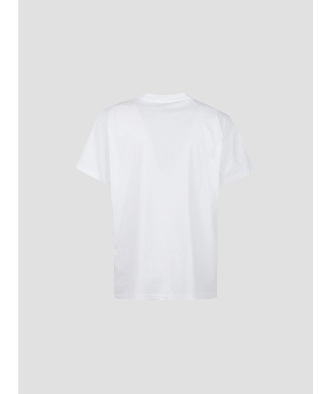 GANNI Белая хлопковая футболка, фото 2