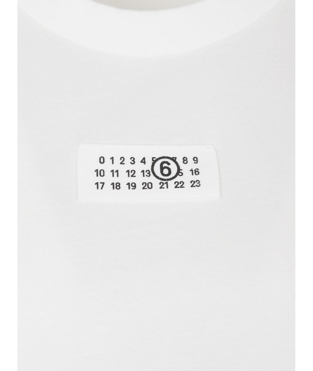 MM6 MAISON MARGIELA Белая хлопковая футболка, фото 3