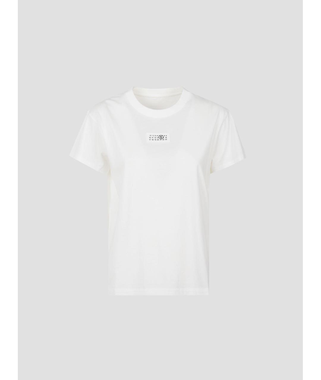 MM6 MAISON MARGIELA Белая хлопковая футболка, фото 4