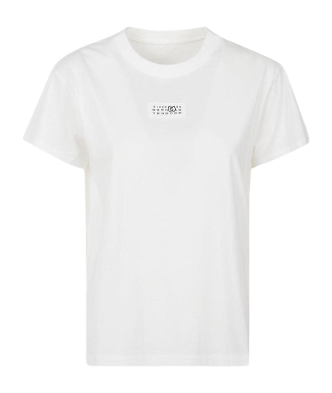 MM6 MAISON MARGIELA Белая хлопковая футболка, фото 1