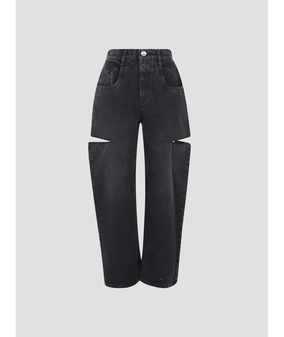 MAISON MARGIELA Черные хлопковые прямые джинсы, фото 4