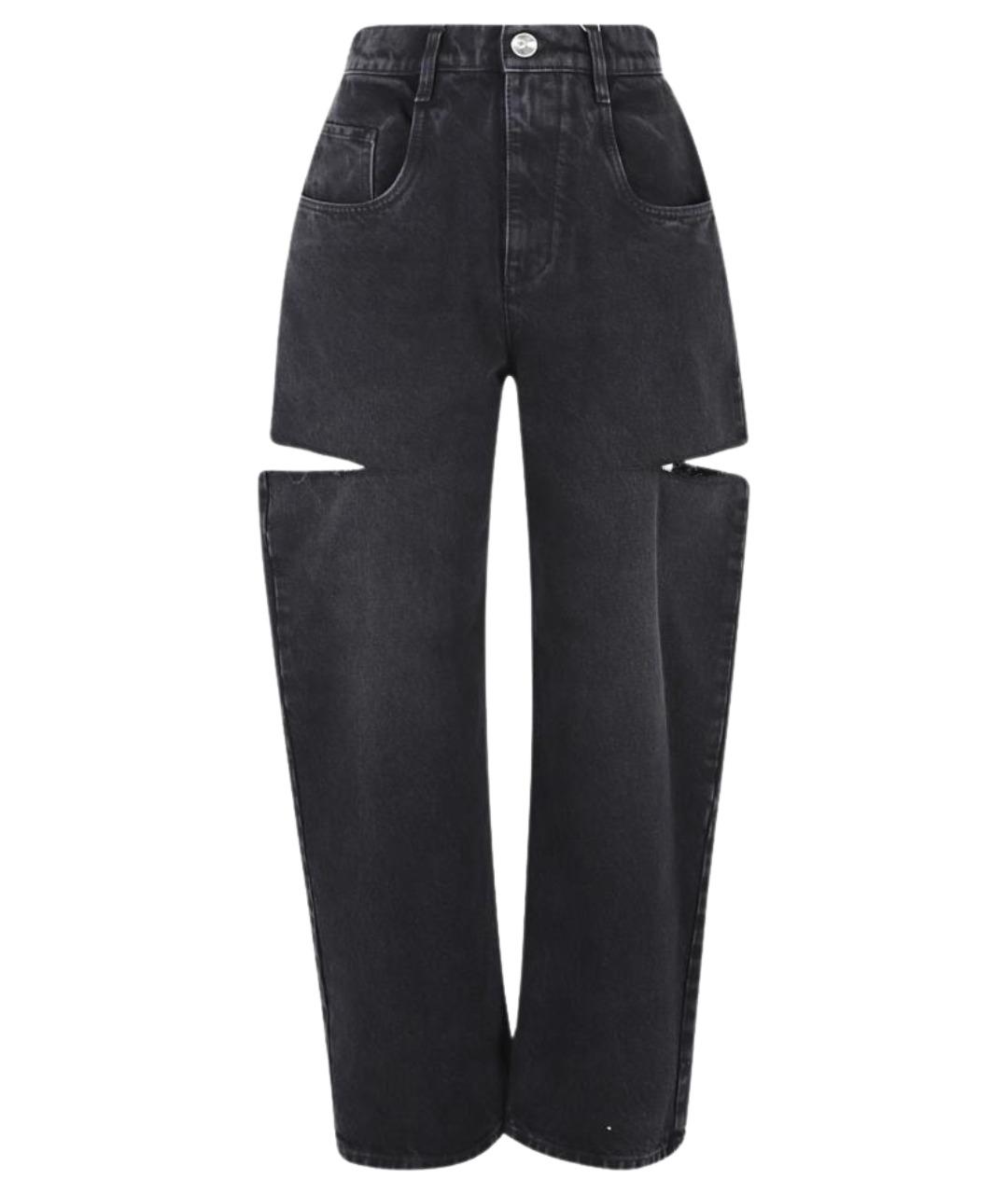 MAISON MARGIELA Черные хлопковые прямые джинсы, фото 1