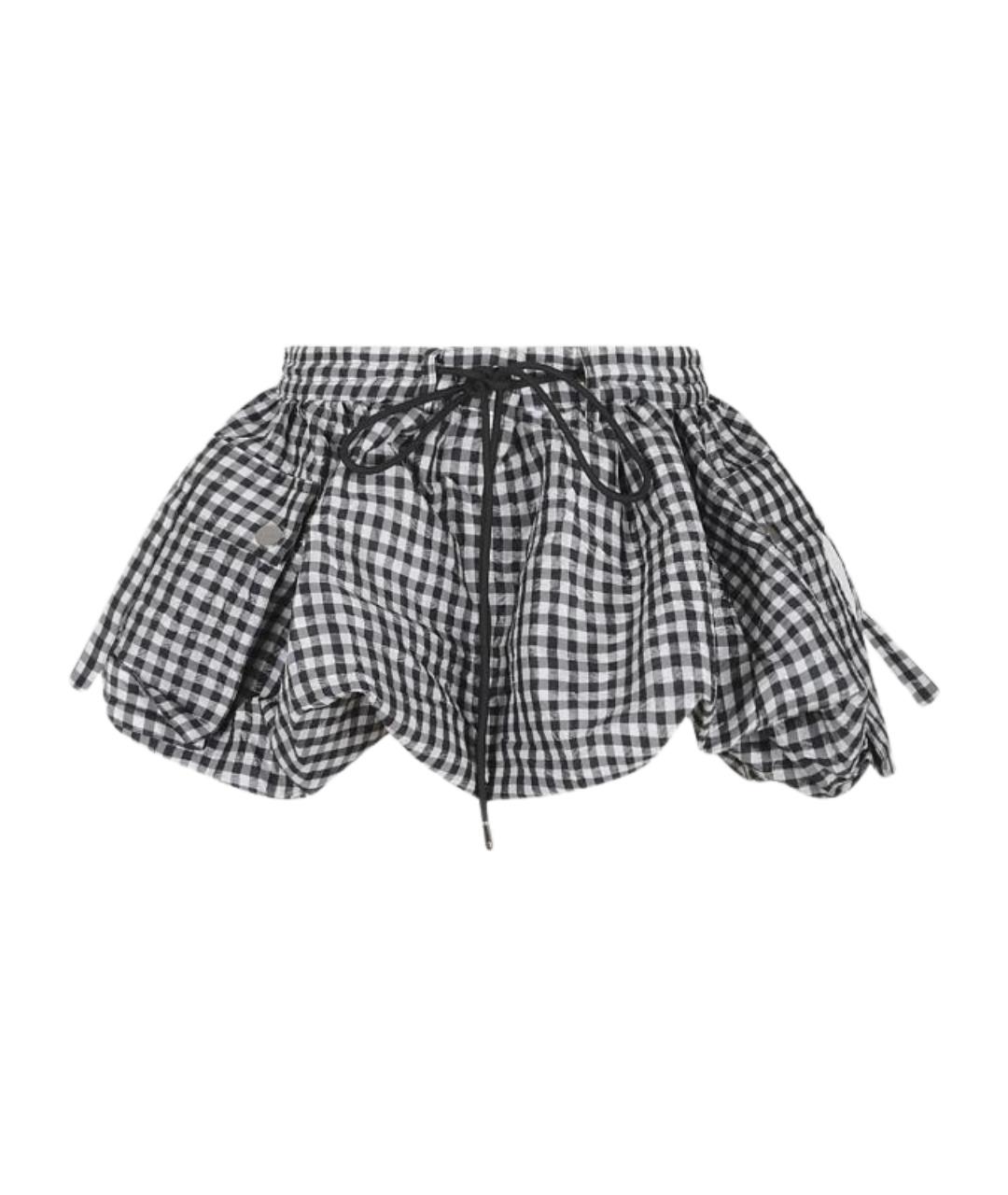 GANNI Черная полиэстеровая юбка мини, фото 1