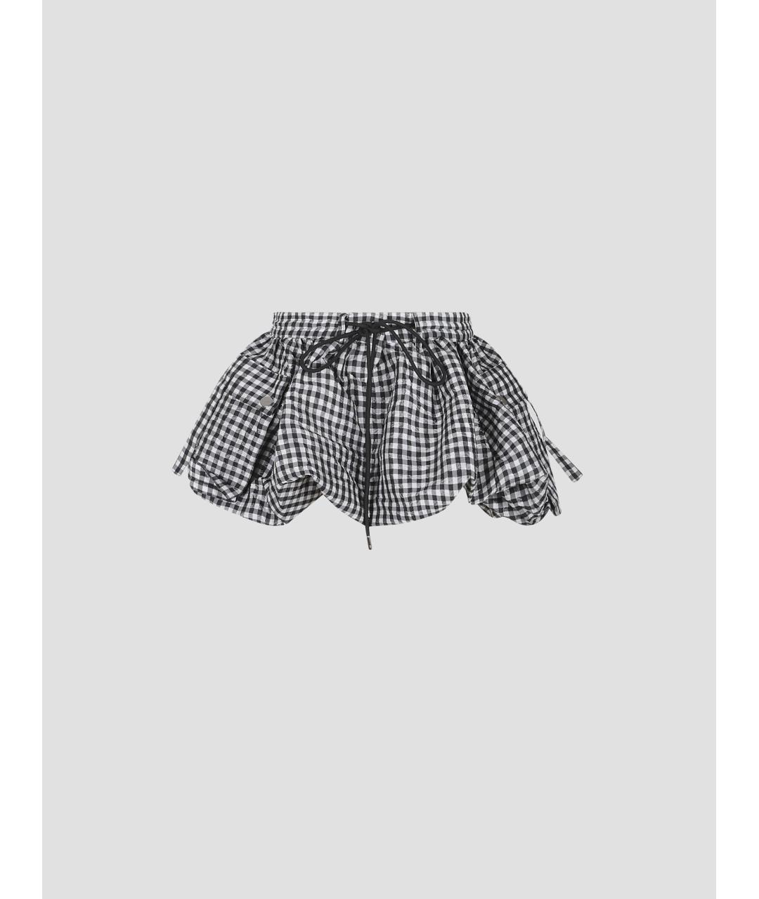 GANNI Черная полиэстеровая юбка мини, фото 4