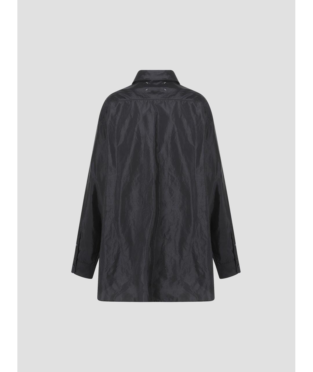 MAISON MARGIELA Черная полиэстеровая рубашка, фото 2