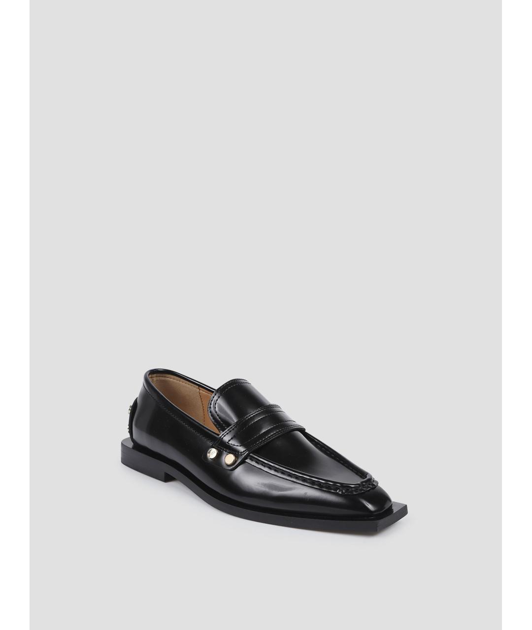 GANNI Черные кожаные лоферы, фото 3