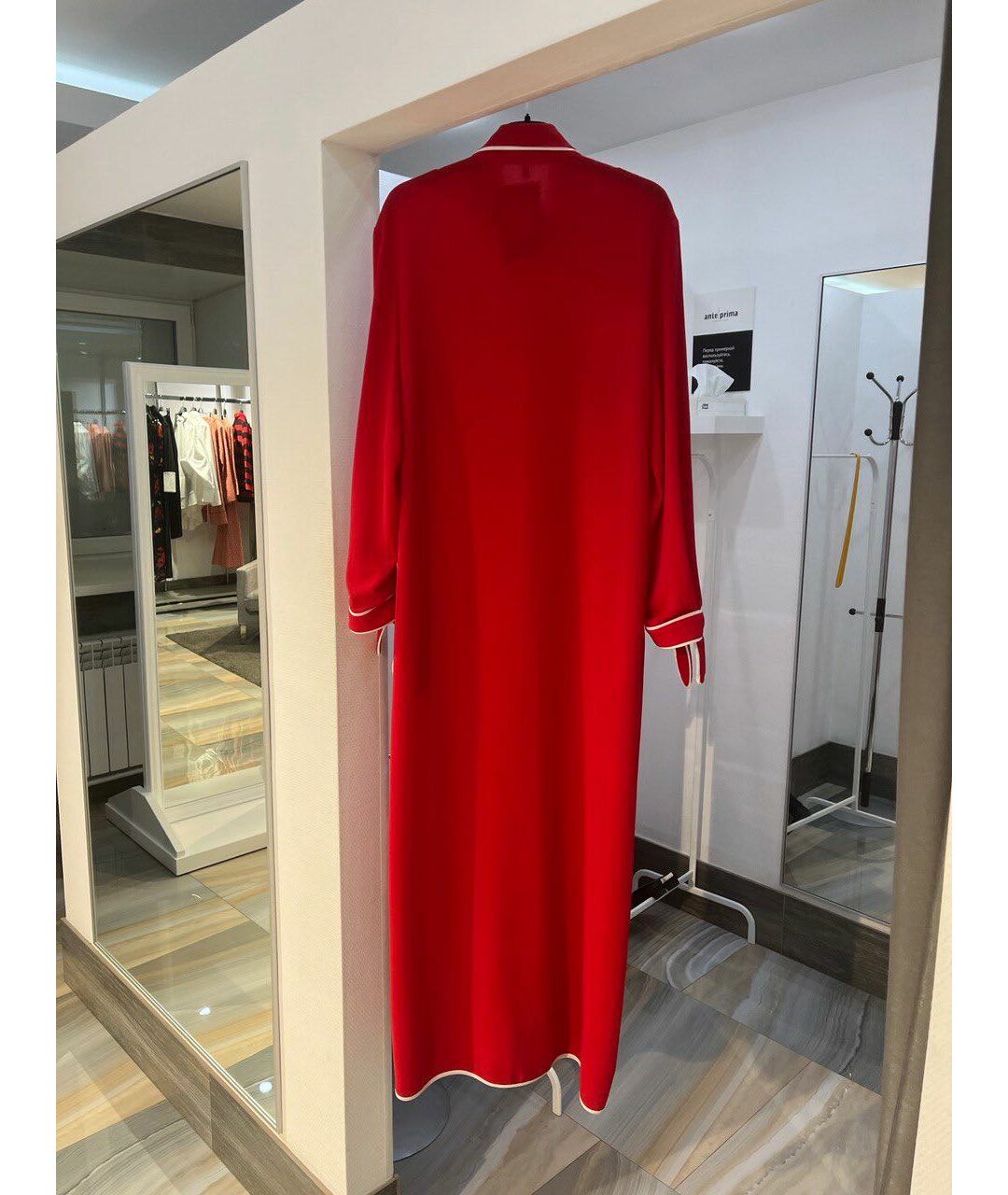 AVTANDIL Красное хлопко-эластановое платье, фото 2