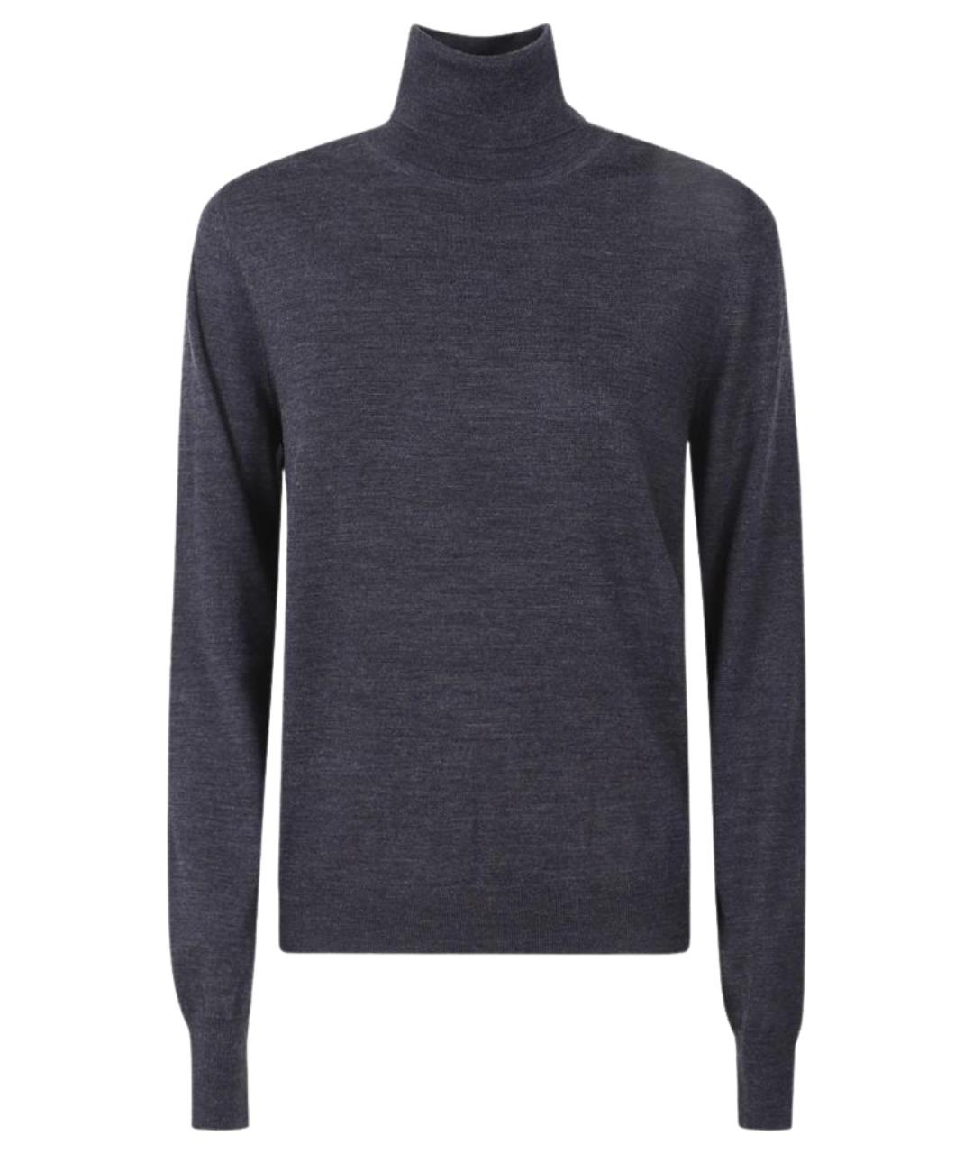 MAISON MARGIELA Темно-синяя шерстяная водолазка, фото 1