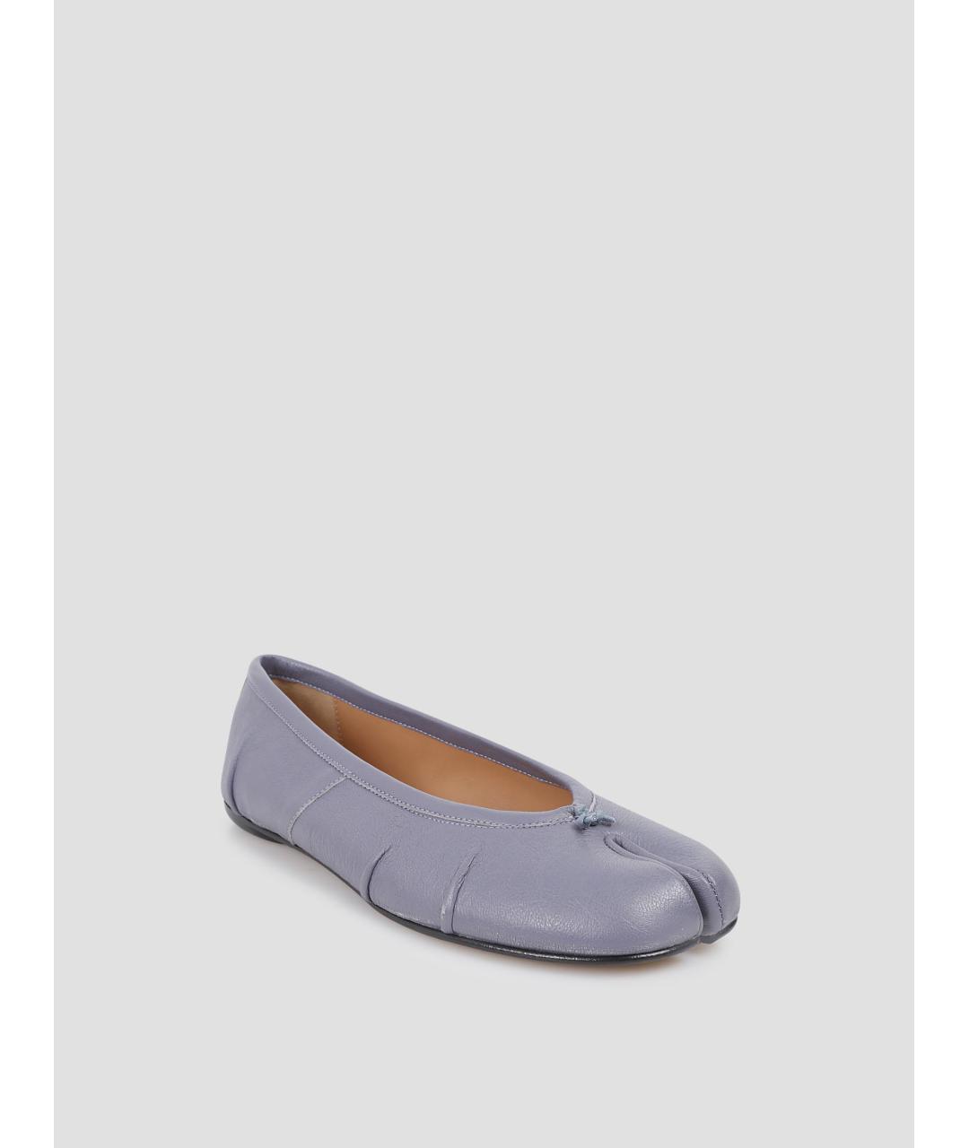 MAISON MARGIELA Синие кожаные балетки, фото 3