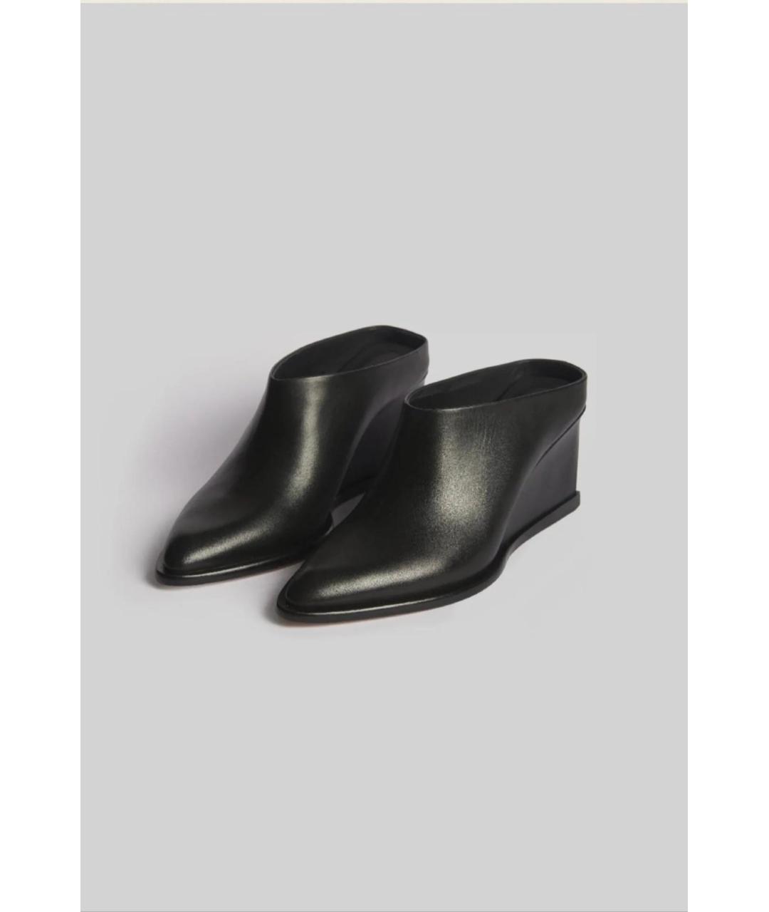 MM6 MAISON MARGIELA Черные кожаные ботинки, фото 3