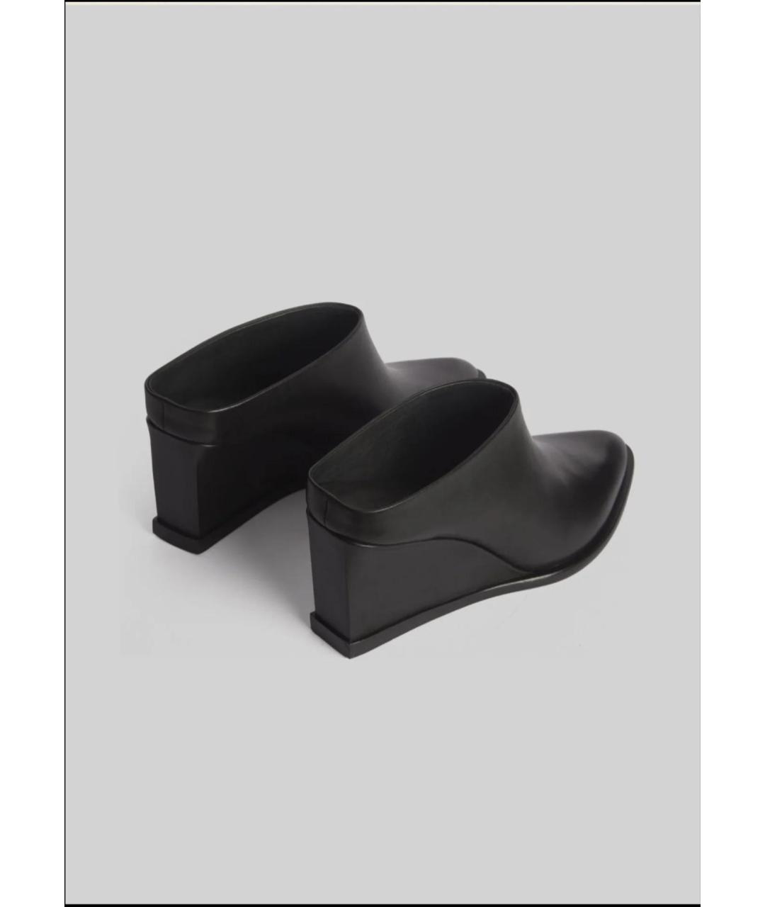 MM6 MAISON MARGIELA Черные кожаные ботинки, фото 2