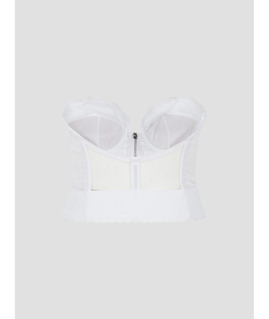 DSQUARED2 Белый хлопковый корсет, фото 2
