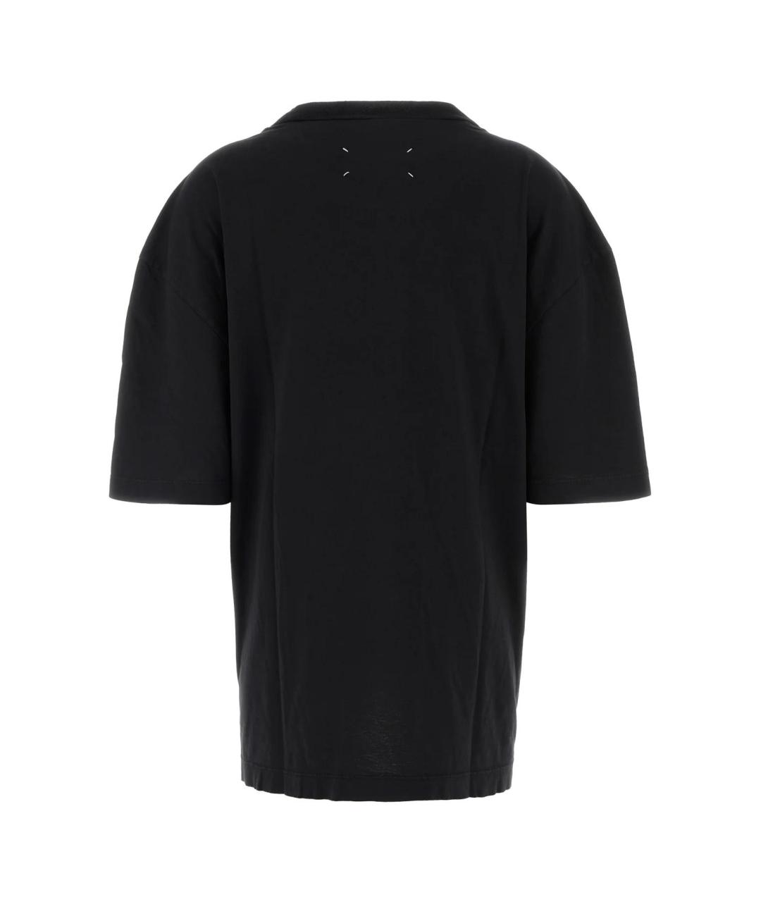 MAISON MARGIELA Черная хлопковая футболка, фото 2