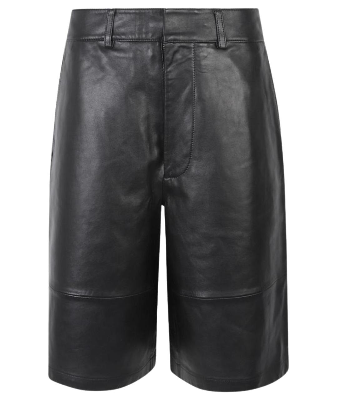 THE FRANKIE SHOP Черные кожаные шорты, фото 1