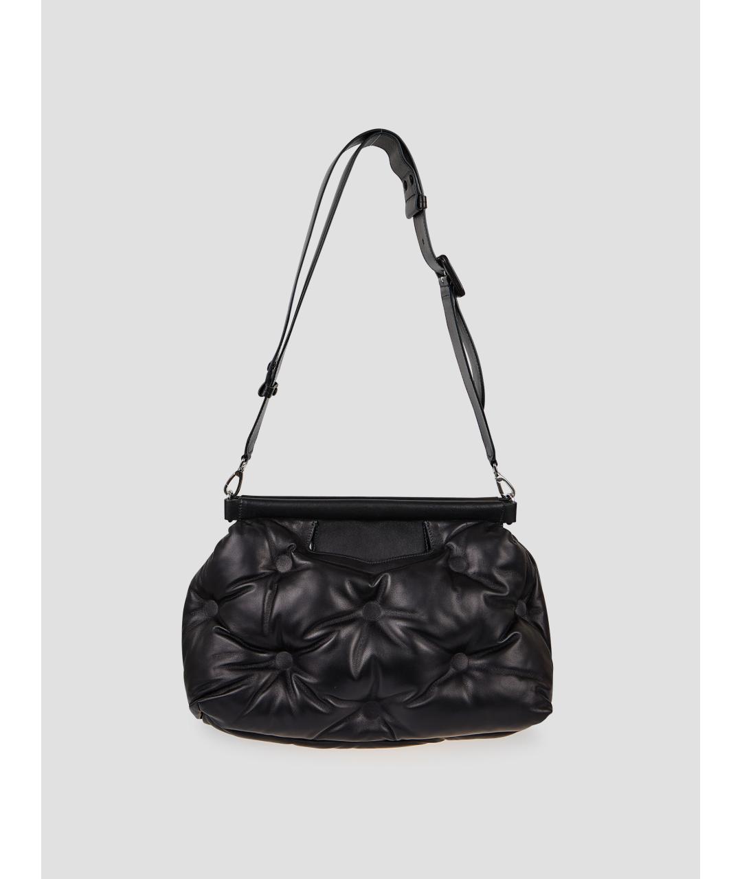 MAISON MARGIELA Черная кожаная сумка через плечо, фото 2