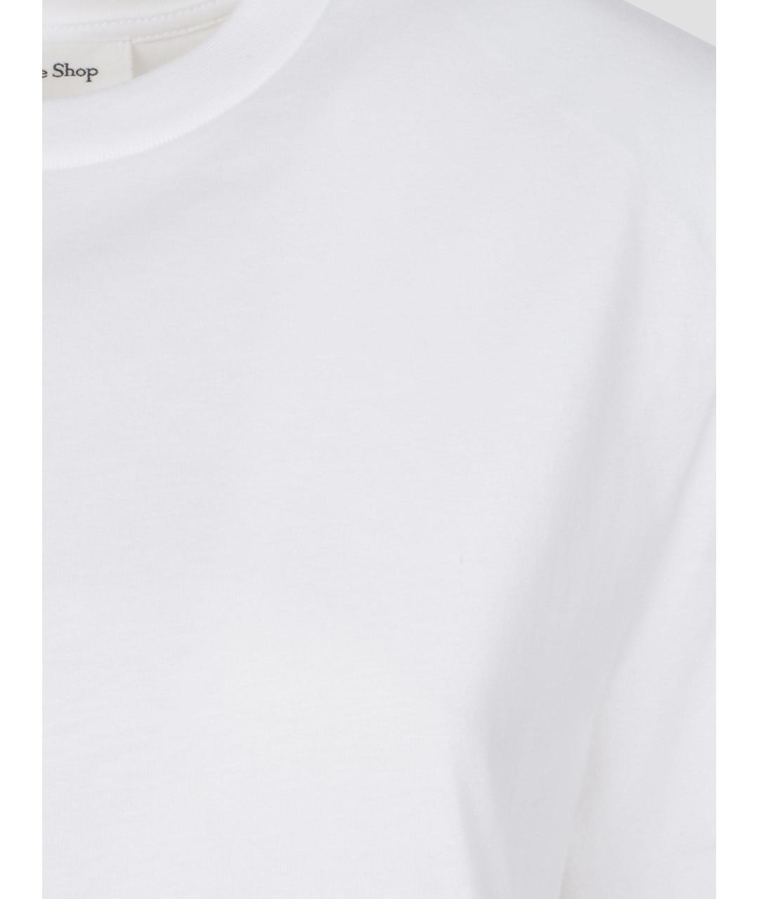THE FRANKIE SHOP Белая хлопковая футболка, фото 3