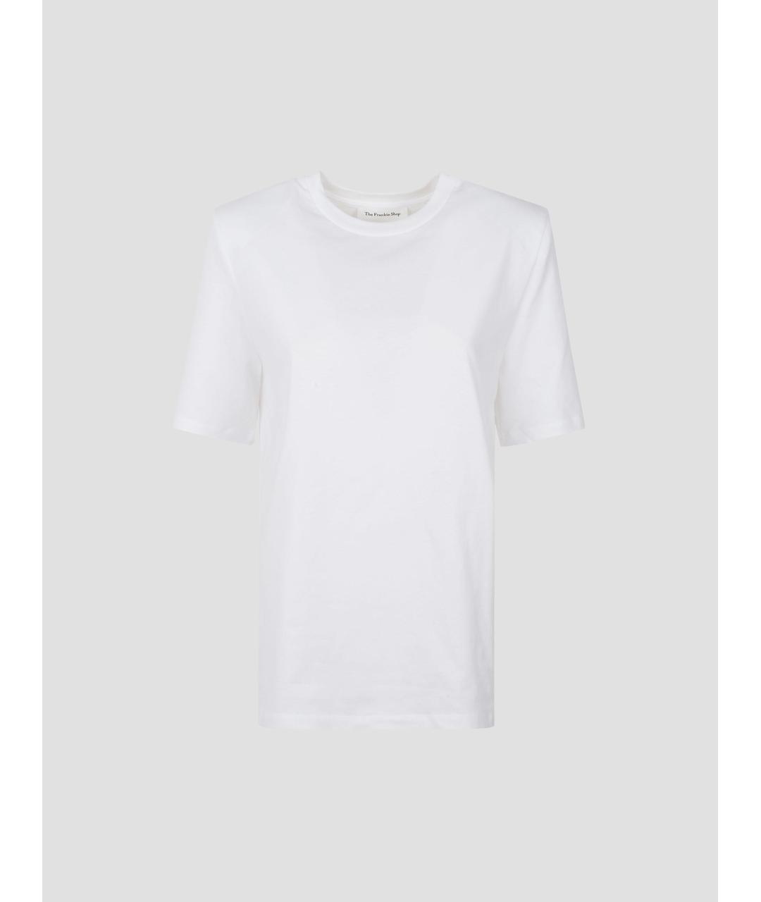 THE FRANKIE SHOP Белая хлопковая футболка, фото 4