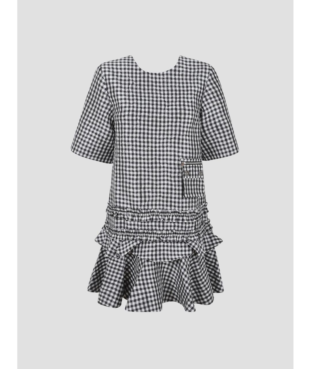 GANNI Черное полиэстеровое повседневное платье, фото 4