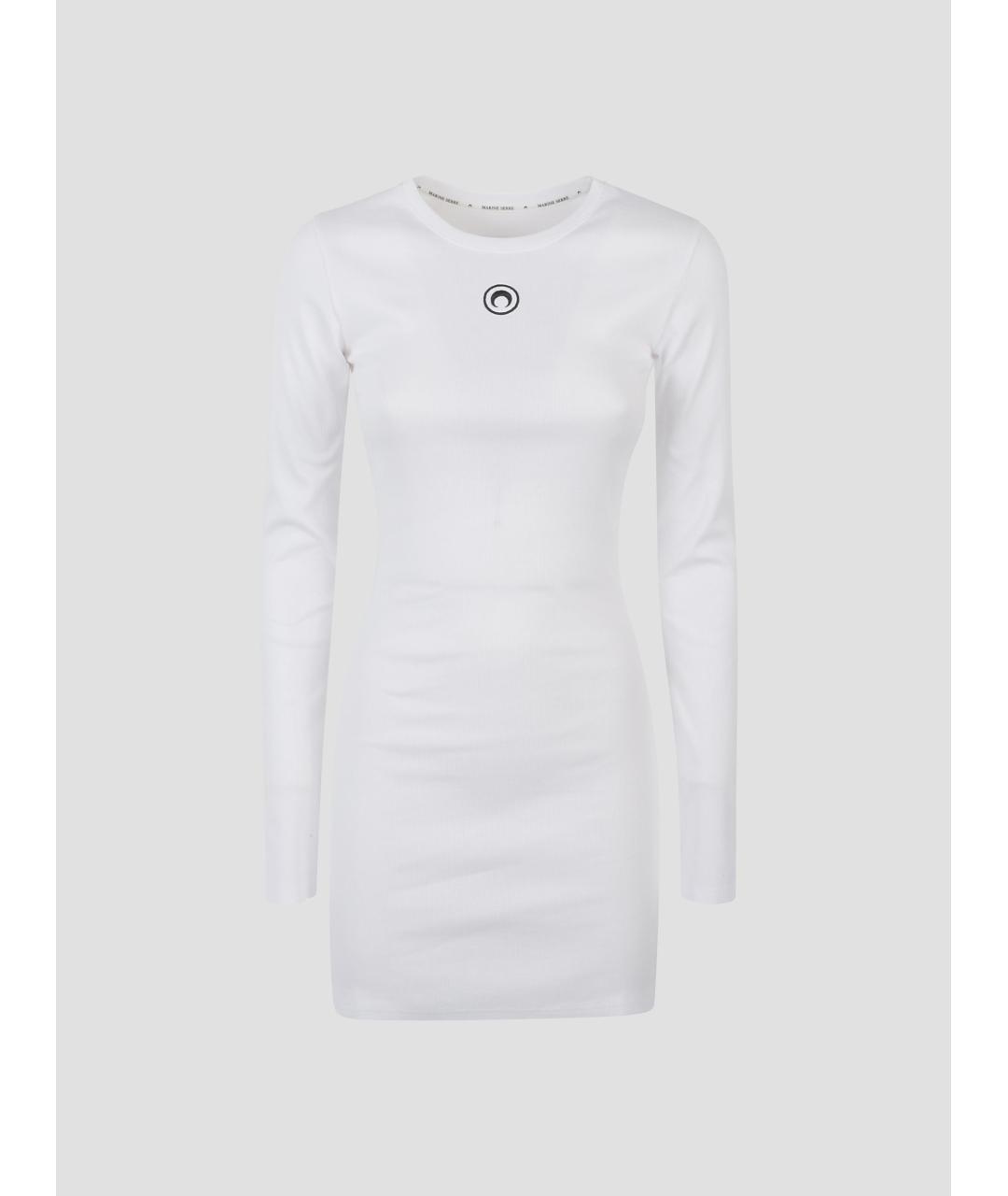 MARINE SERRE Белое хлопковое повседневное платье, фото 4