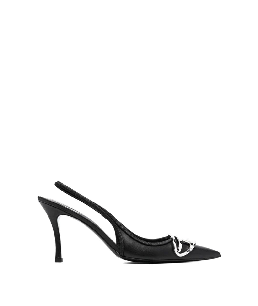 DIESEL Черные кожаные туфли, фото 1