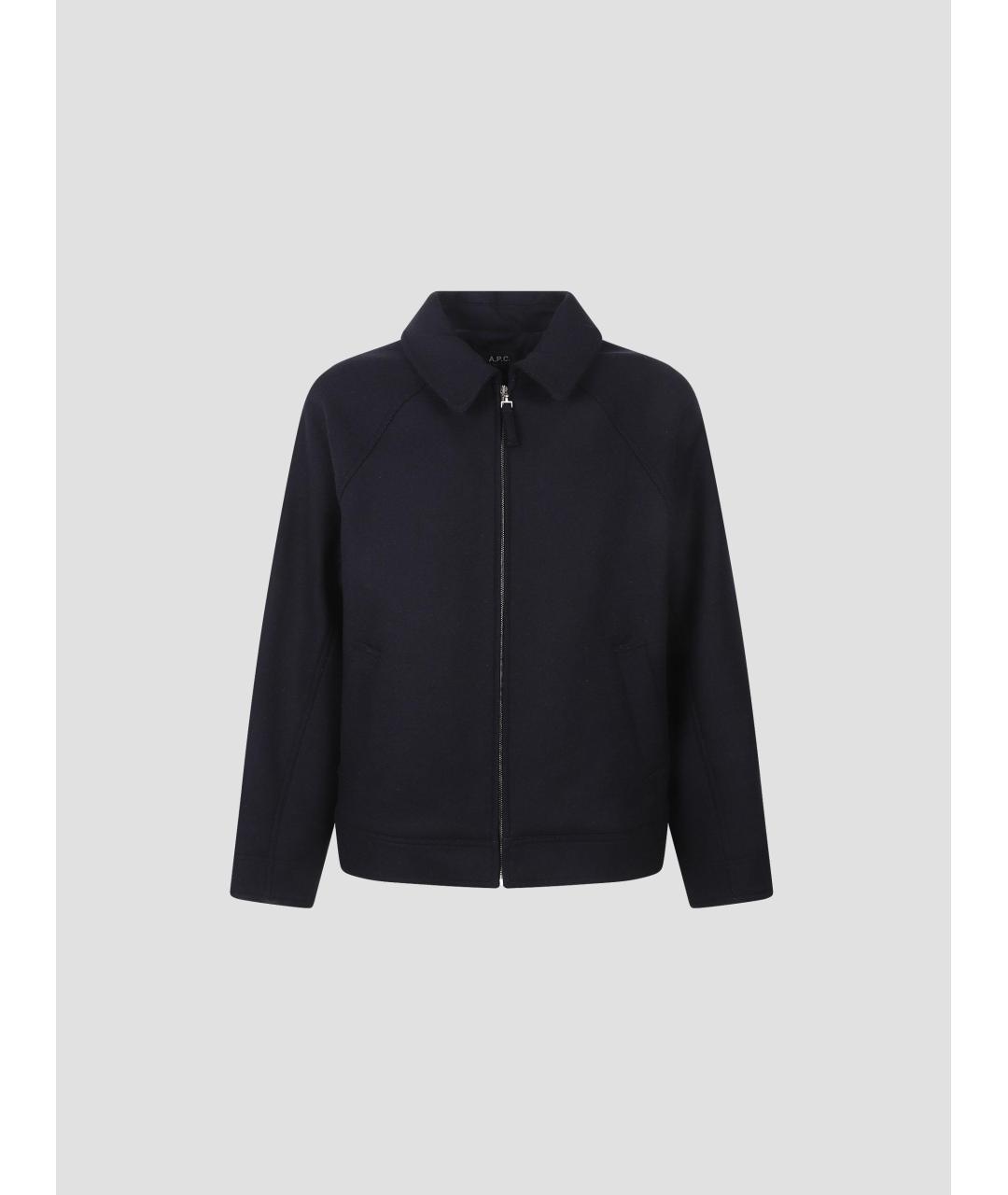 A.P.C. Темно-синяя шерстяная куртка, фото 4