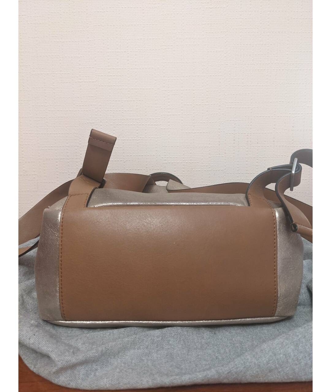 BRUNELLO CUCINELLI Золотой кожаный рюкзак, фото 8